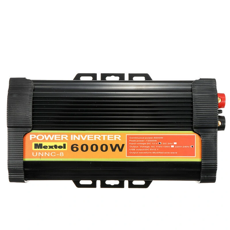 (image for) 6000W Peak Car Power Inverter DC 12V To AC 220V Dual USB Modified Sine Wave Transformer