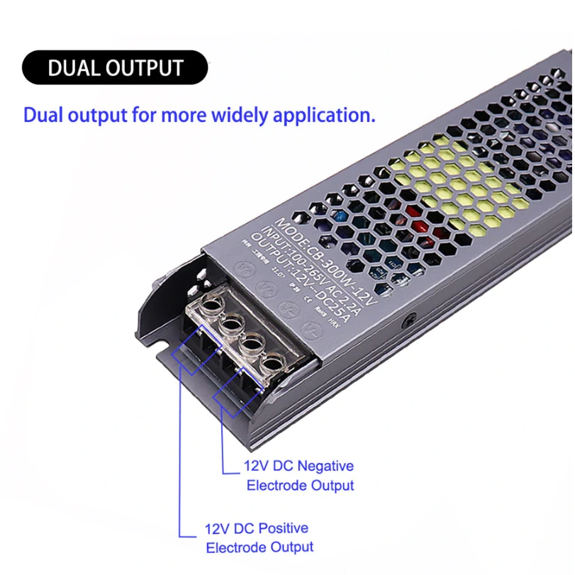 (image for) AC/DC 12V 24V Transformer 100W LED Driver Power Supply Super Thin A/D Converter for LED Strip Light Bulb