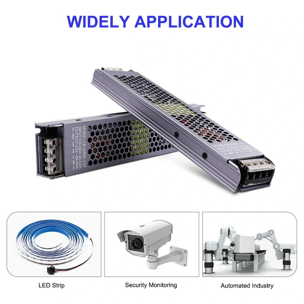 (image for) AC/DC 12V 24V Transformer 100W LED Driver Power Supply Super Thin A/D Converter for LED Strip Light Bulb