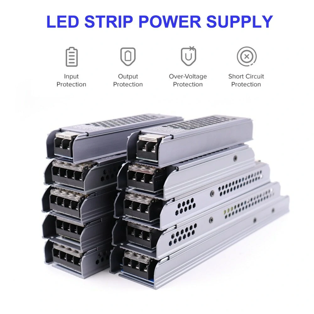 (image for) AC/DC 12V 24V Transformer 100W LED Driver Power Supply Super Thin A/D Converter for LED Strip Light Bulb