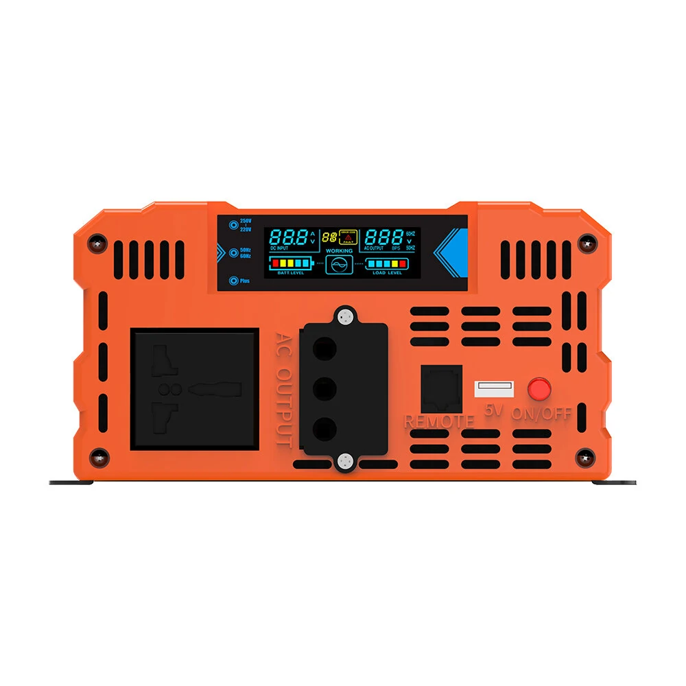 (image for) Car Power Inverter 12V DC To 220V AC Car Inverter Pure Sine Wave LCD USB Portable Inverter Pure Sine Wave