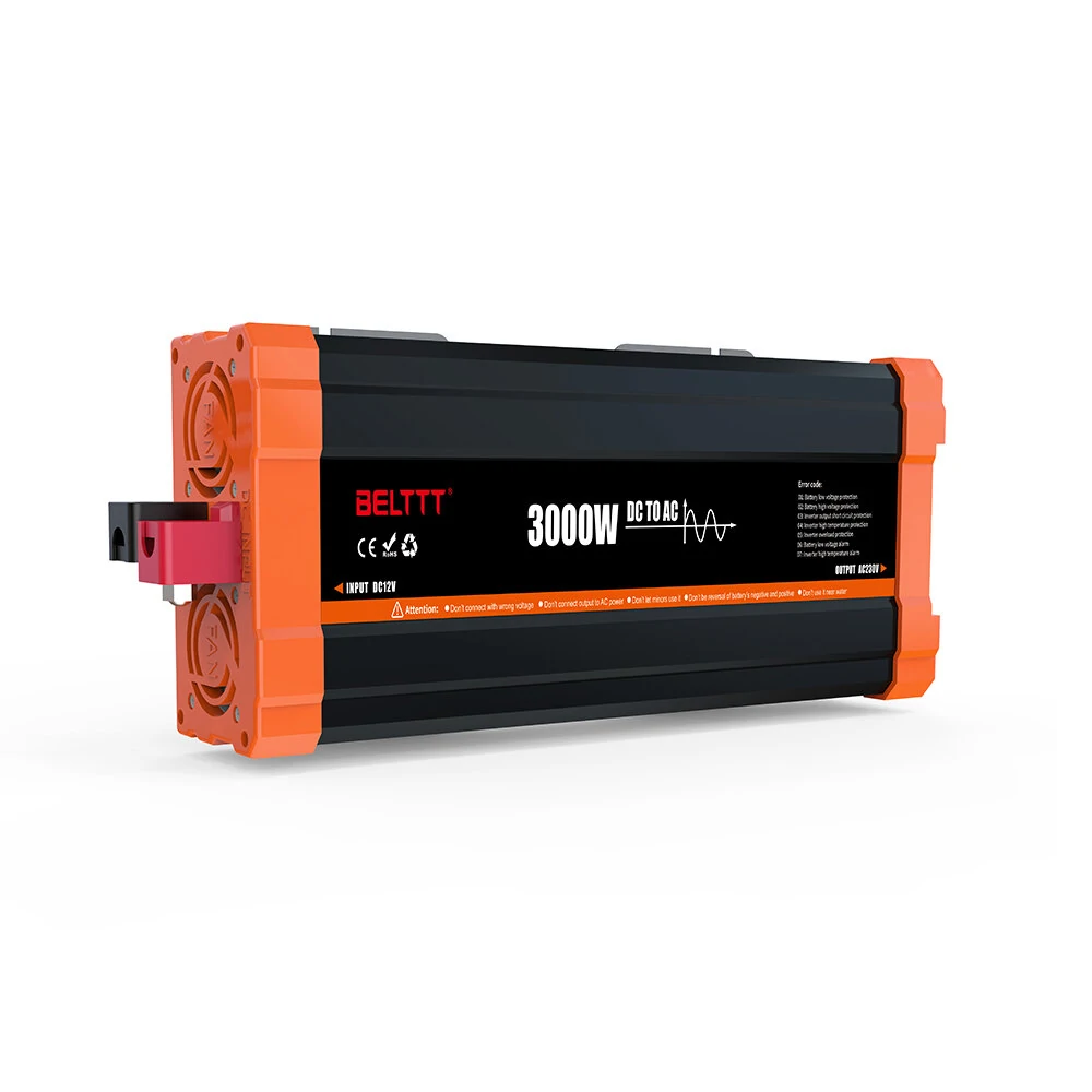 (image for) Car Power Inverter 12V DC To 220V AC Car Inverter Pure Sine Wave LCD USB Portable Inverter Pure Sine Wave
